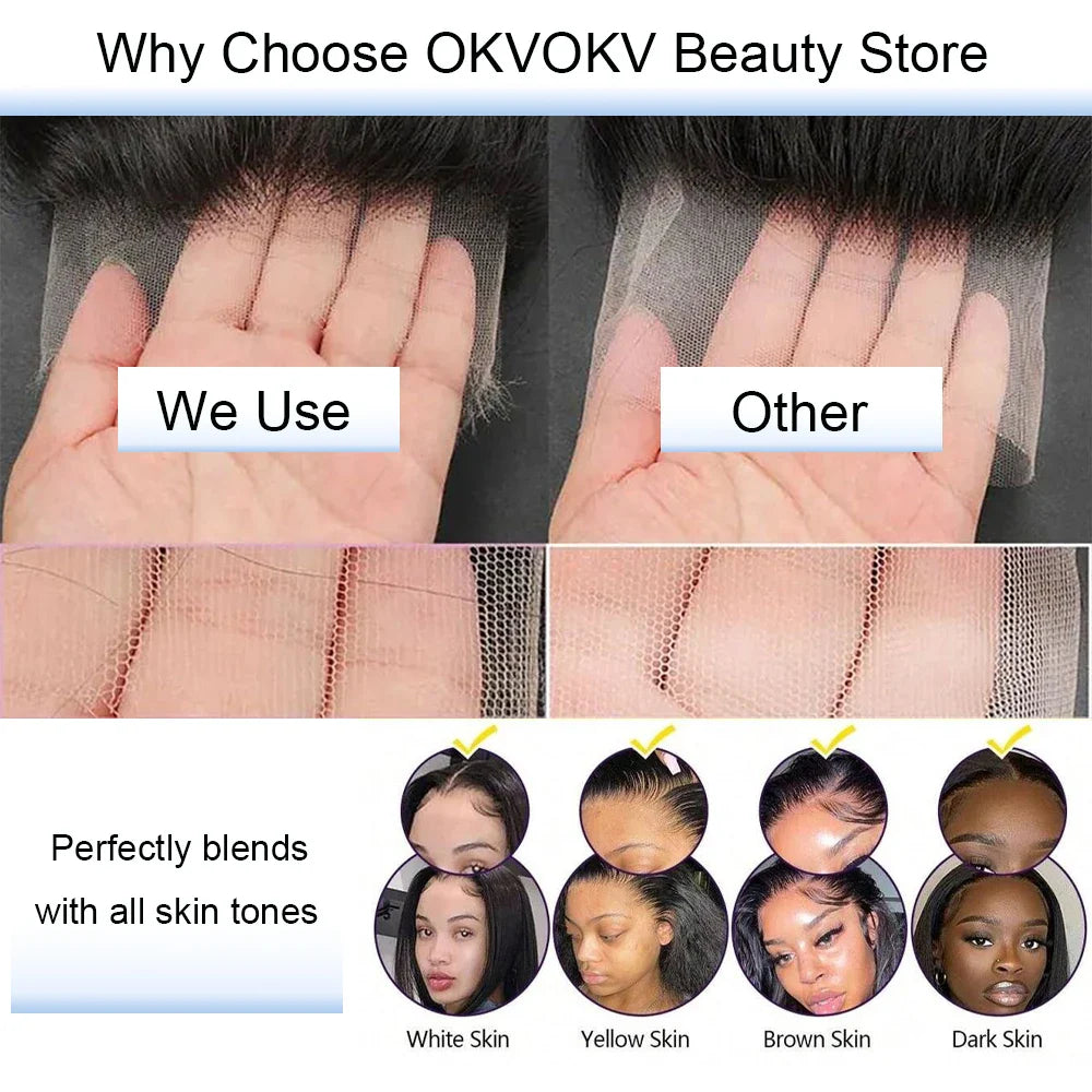 40 Inch Curly Lace Front Wigs Human Hair 250 Density 13x4 HD Transparent Jerry Curly Wigs Pre Plucked For Women