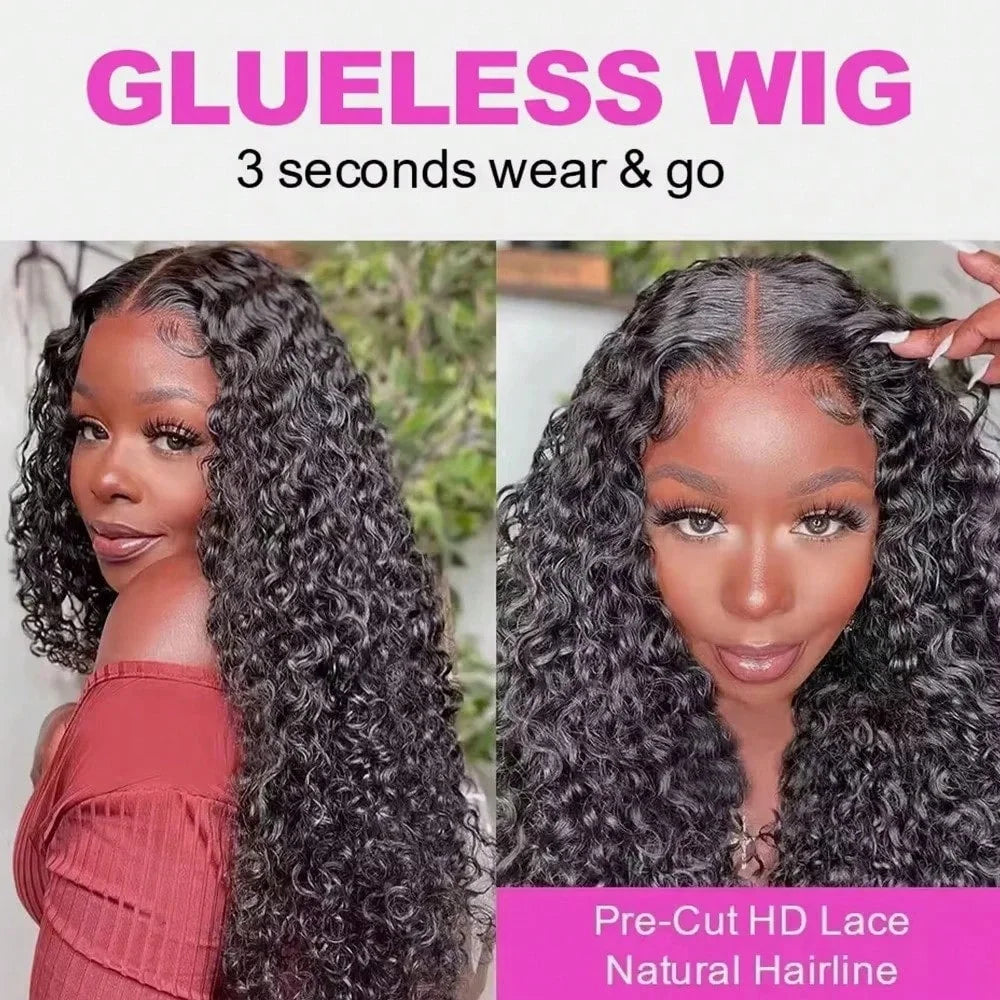 Deep Wave 13x6 HD Glueless Wear And Go Wigs 100% Human Hair