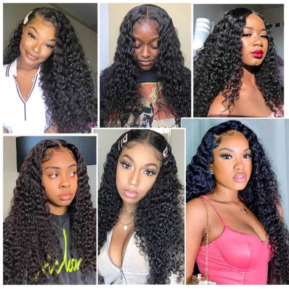 Wear and Go Glueless Wigs Deep Wave Human Hair Pre Plucked 13x4 Wet and Wavy Kinky