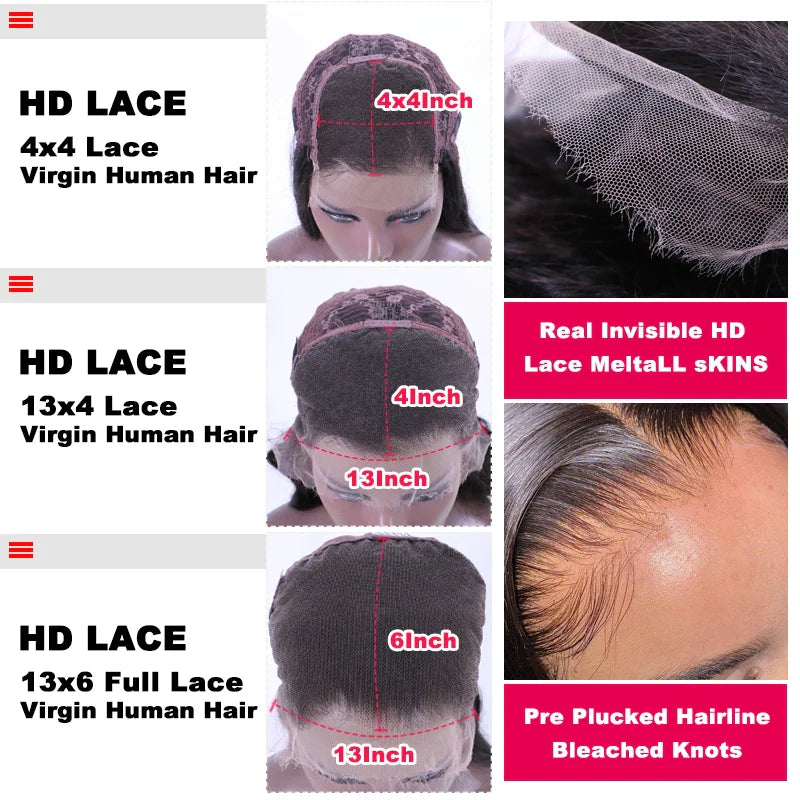 Queen Hair Loose Deep Real HD Lace Wig Raw Hair Pre Plucked