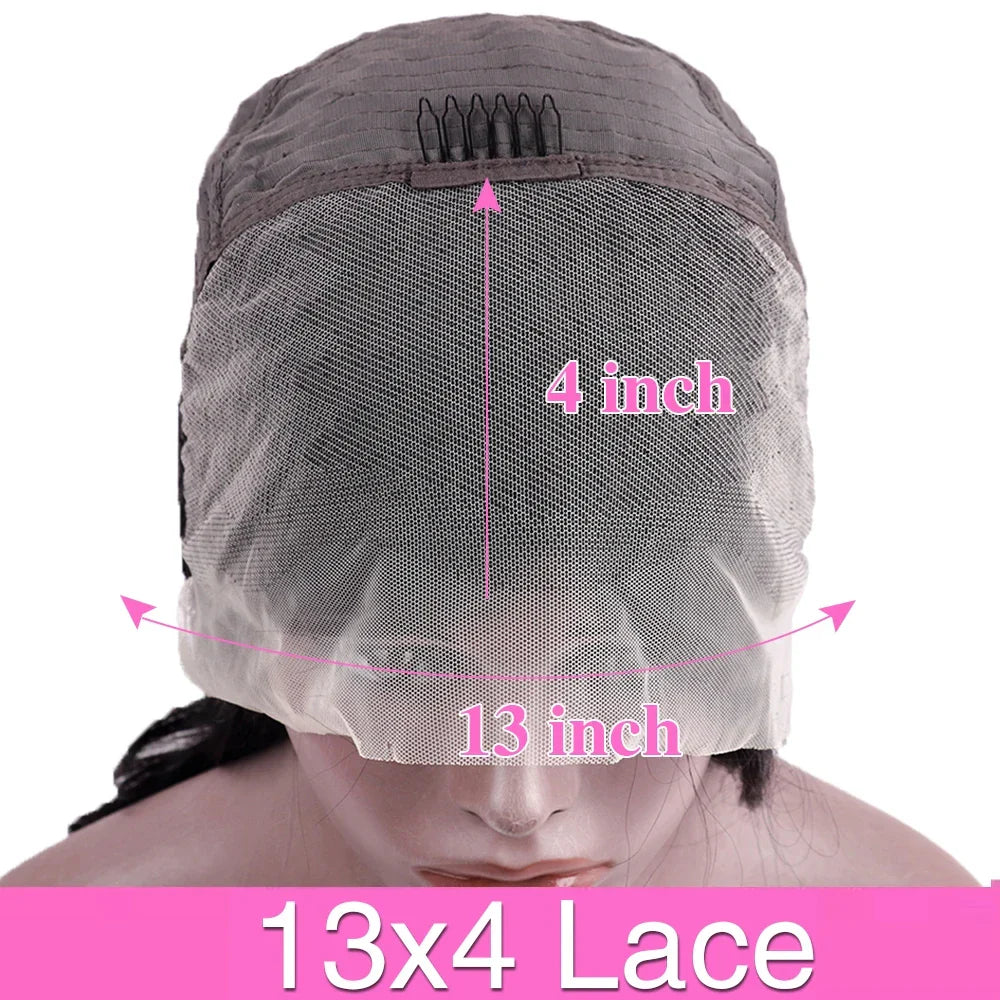 40 Inch 7x6 Glueless Lace Front 12A Burmese Curly Human Hair Wig
