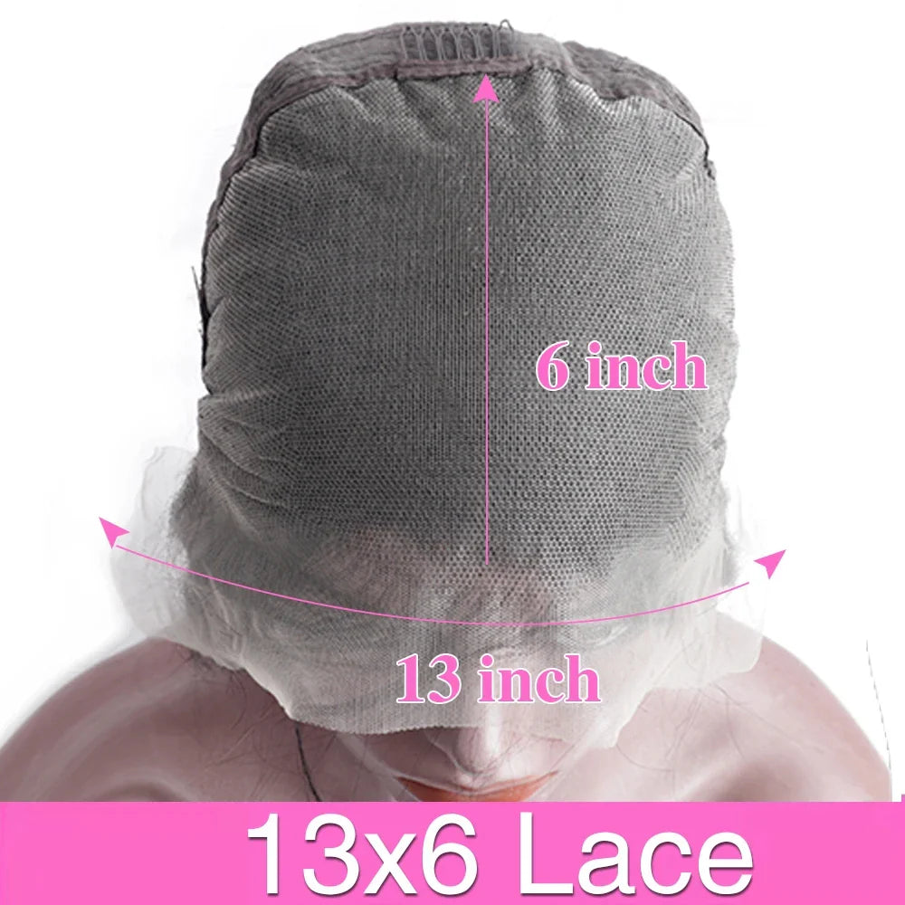 40 Inch 7x6 Glueless Lace Front 12A Burmese Curly Human Hair Wig