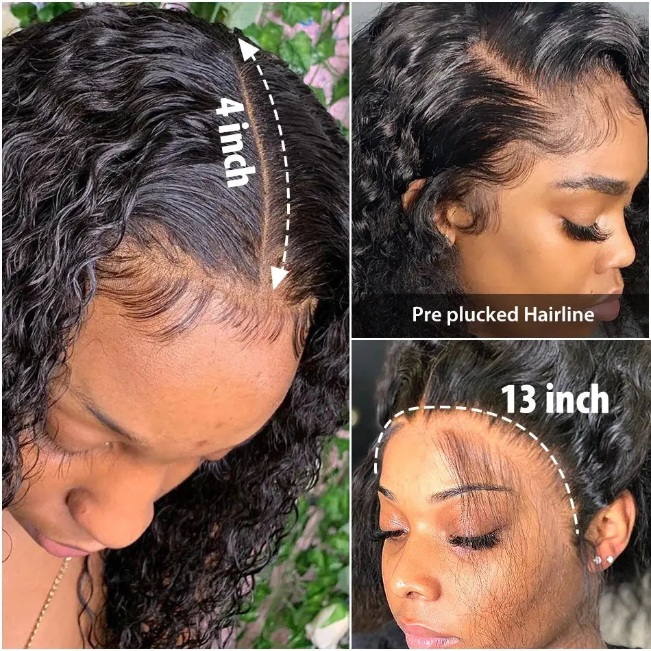 Kinky Curly 13x4 Lace Frontal Wig For Women 13x6 Glueless Human Hair Wig