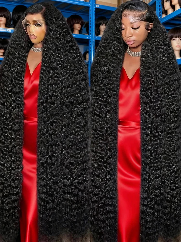 Deep Wave Frontal Wigs Pre Plucked Baby Hair Bleached Knots 300