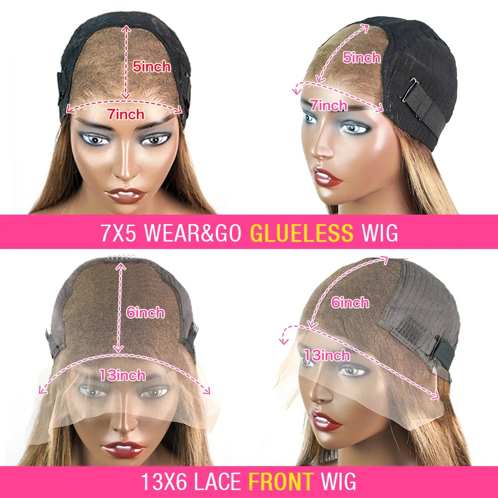 Curly Honey Blonde Glueless Wig Human Hair