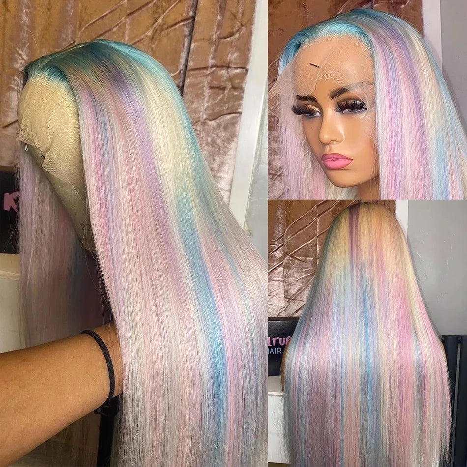 13x6 HD Transparent 613 Blonde Lace Frontal Human Hair Wigs