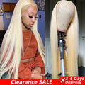 13x6 HD Transparent 613 Blonde Lace Frontal Human Hair Wigs