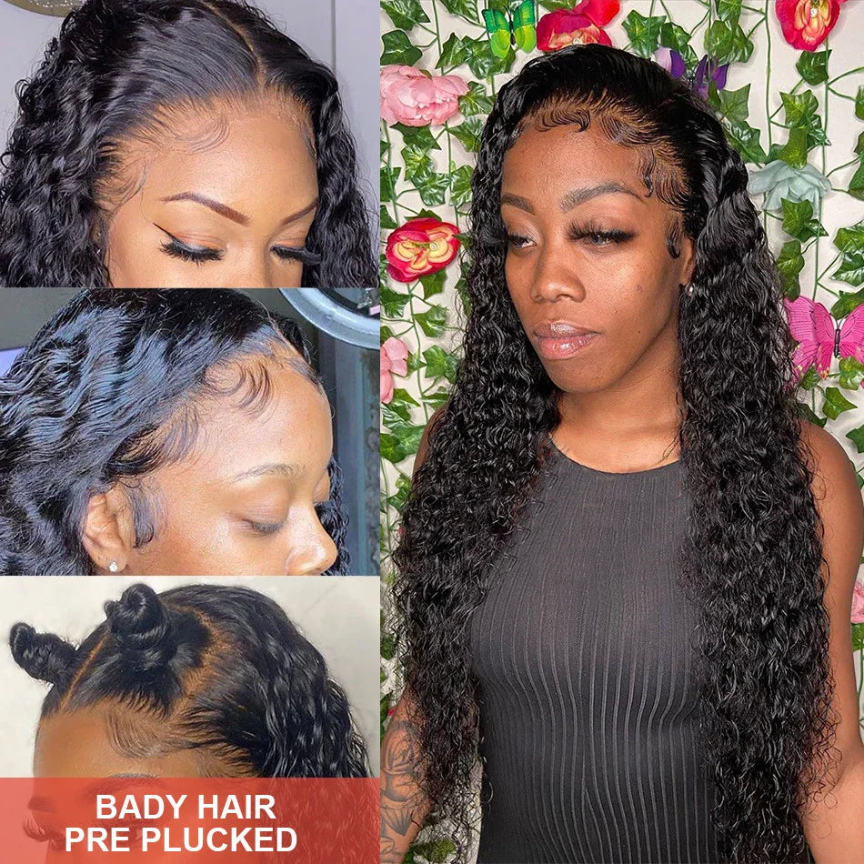 42 Inch Curly wigs Deep Wave Frontal Wig 13x6 Hd Lace Frontal Wig