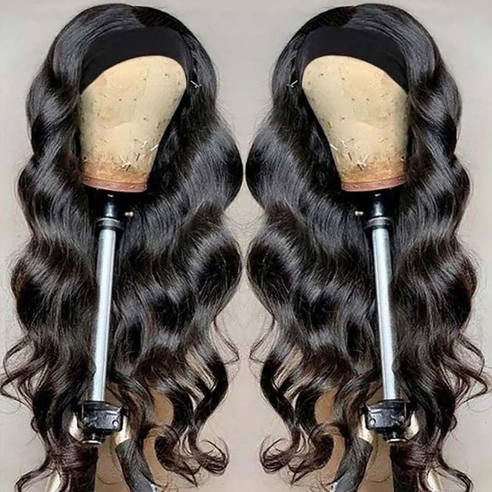 30 40 Inch Headband Wig Human Hair Body Wave Wig 200% Density Remy Human Hair Wigs