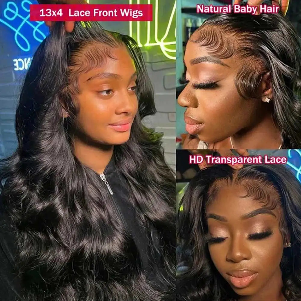 40 42 Inch Body Wave Human Hair Wigs 13x4 13X6 HD Lace Frontal Wig Human Hair