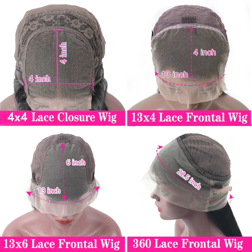 Chocolate Brown 13x6 HD Lace Front Human Hair Wigs For Women Brazilian Body Wave 4x4 13x4 Full Lace Frontal Wigs 100% Human Hair