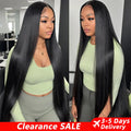 13x6 HD Lace Frontal Wigs Brazilian Straight Human Hair Wigs For Women Pre Plucked HD Transparent Lace Front Human Hair Wigs