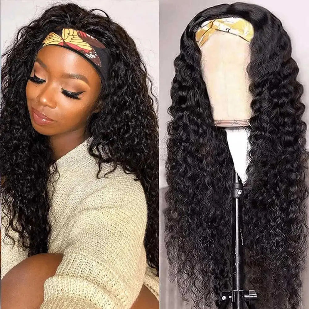 30 40 Inch Headband Wig Human Hair Body Wave Wig 200% Density Remy Human Hair Wigs