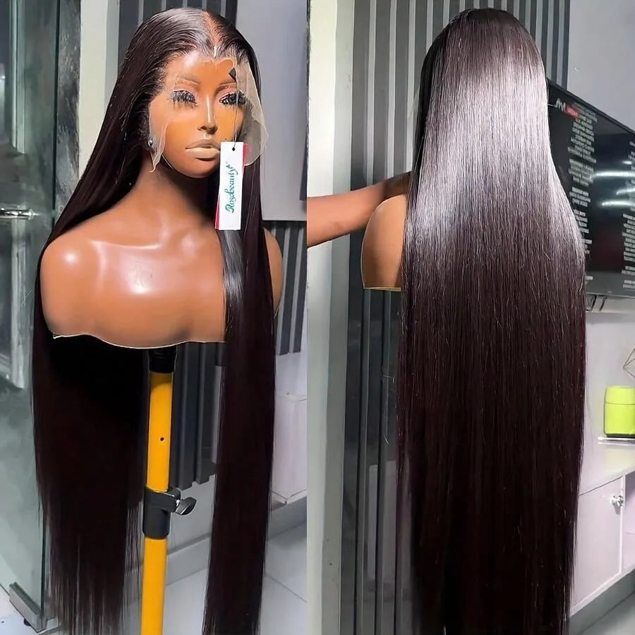 36 38 40 Inch Bone Straight 13x4 Lace Front Wig Human Hair Lace Front Human Hair