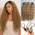 Miracle Knots Honey Blonde Deep Wave Feather Crochet Human Hair