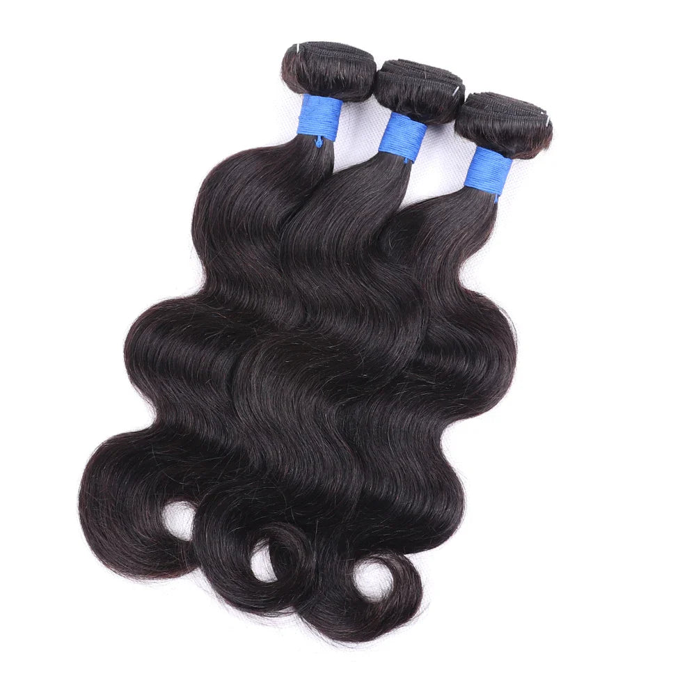 38 40 Inch Body Wave 3 4 Bundles Brazilian Remy Unprocessed Human Hair Wavy Doule Drawn Bundles