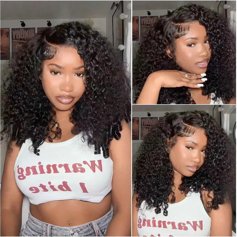 40 Inch 7x6 Glueless Lace Front 12A Burmese Curly Human Hair Wig
