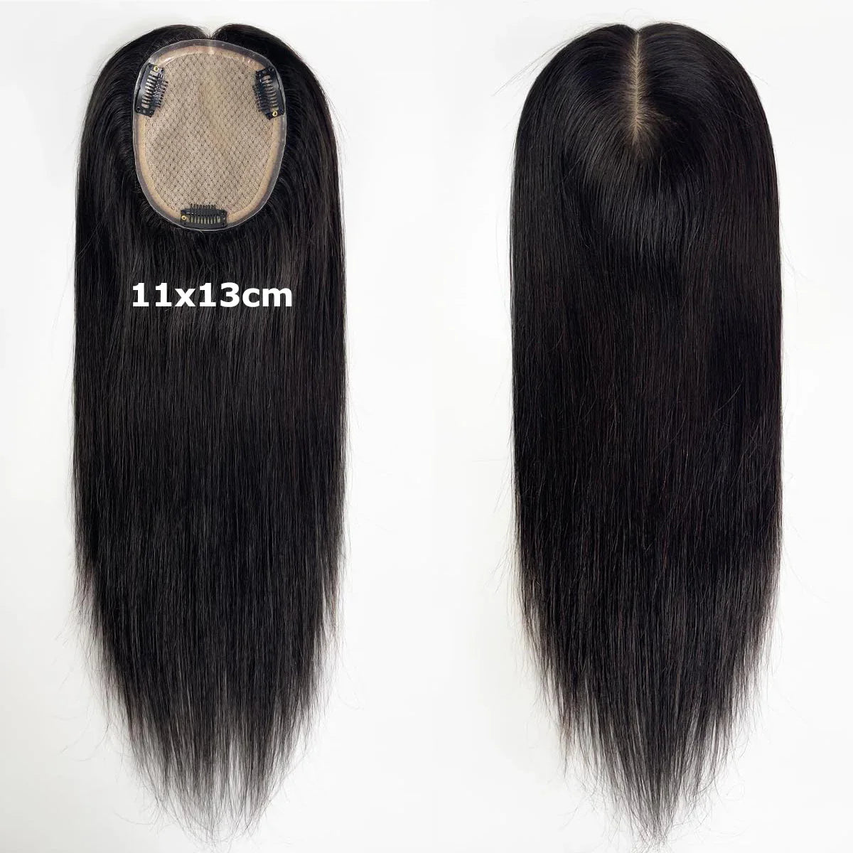 Woman Topper Human Hair Silk Base Topper Breathable Natural Scalp Top Virgin European Human Hair