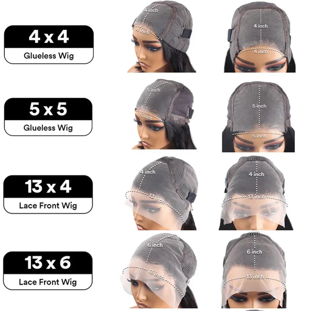 30 40 Inch 13x4 13x6 HD Transparent Bone Straight Lace Front Wigs