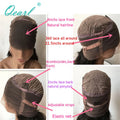 Human Hair Wigs Full Lace Ash Brown Highlights 360 Full Lace Wig