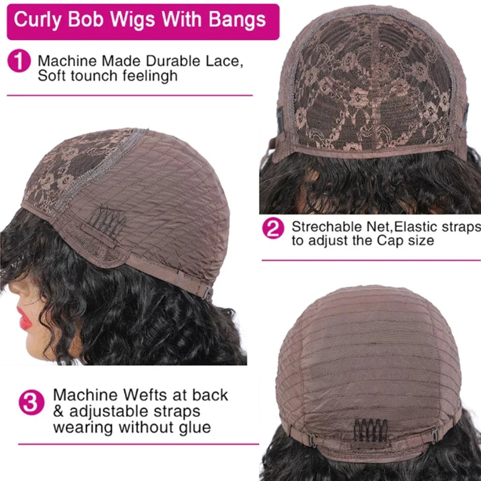Long Water Wave Wigs For Black Women Malaysian Curly Human Hair Wigs