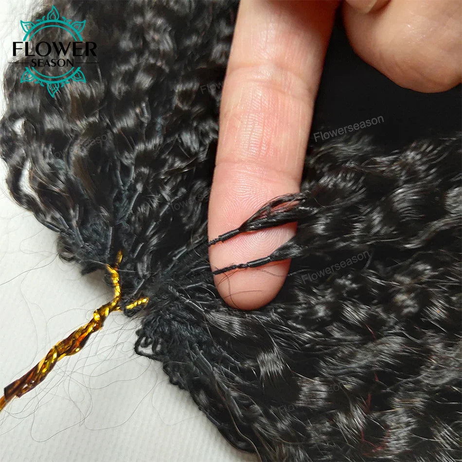 Kinky Straight Crochet Human Hair Extensions Knotless Pre-Separated Crochet Hair